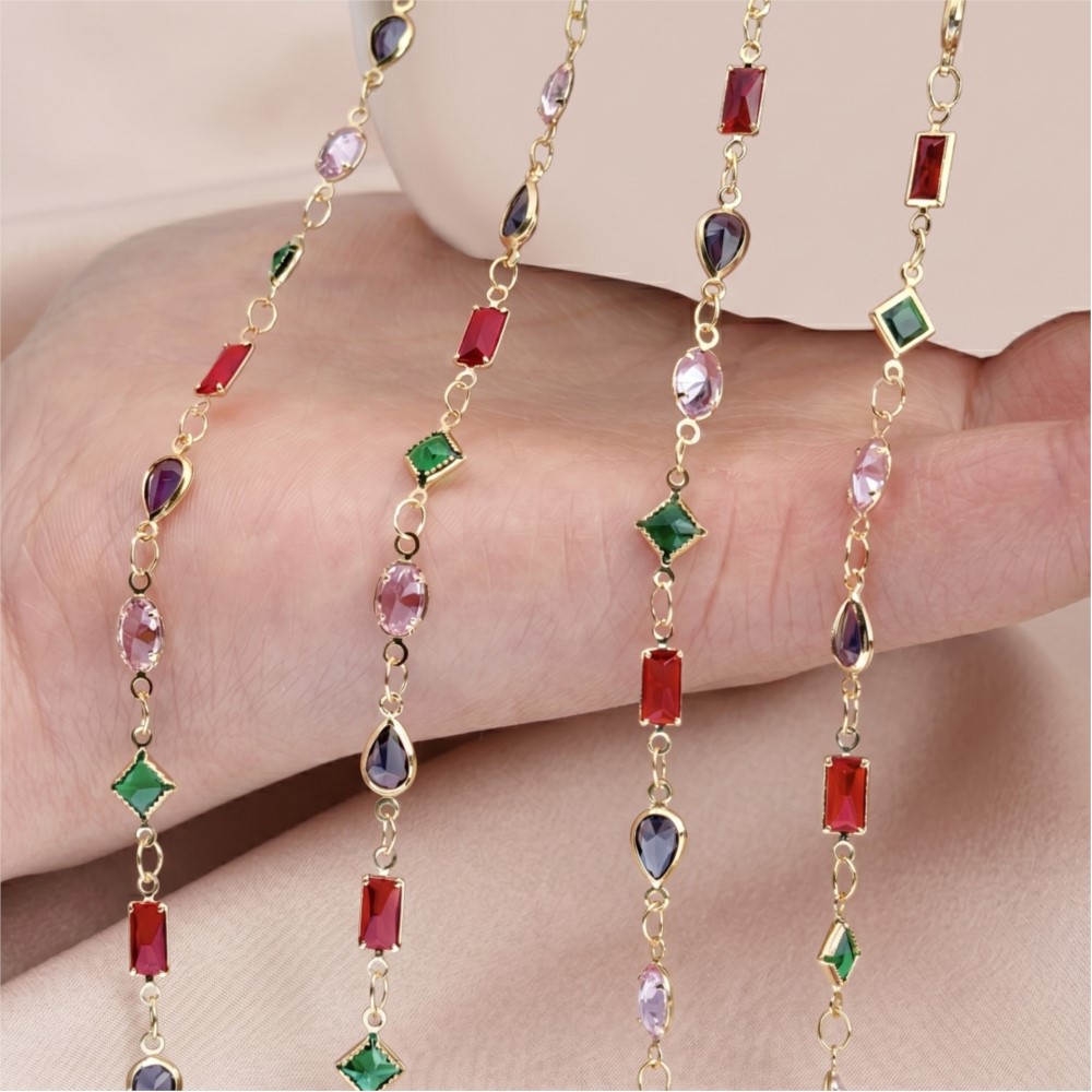 Vintage Collectibles For Sale - 1meter Colorful Crystal Chain for Jewelry
