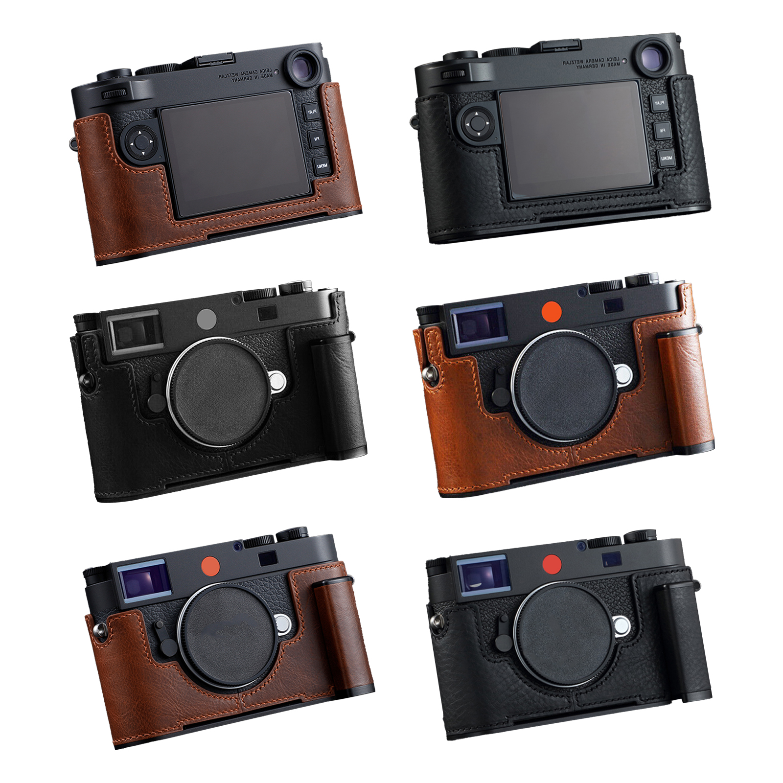 Camera Leather Case - Genuine leather Half/Full Body Bag with