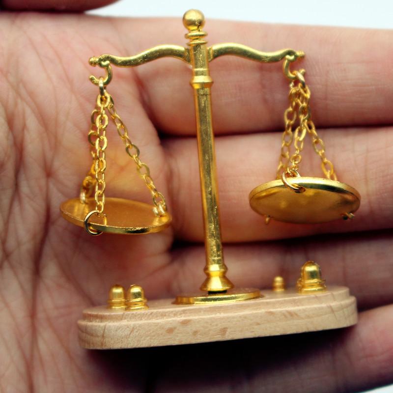Vintage Collectible Dolls - 1:12 Dollhouse Vintage Balance Scale Miniatures