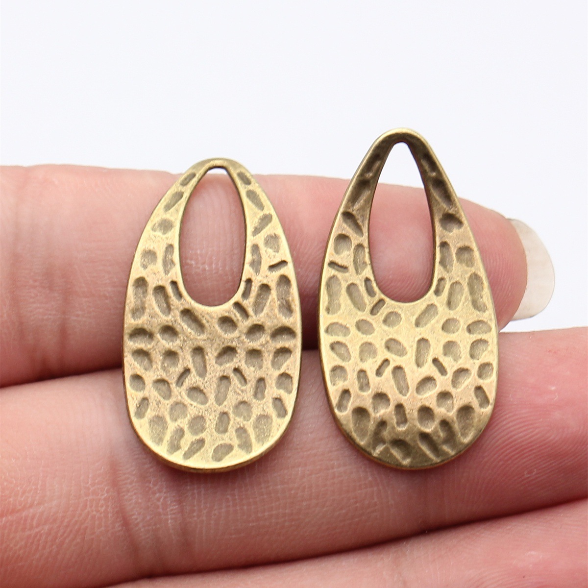 Vintage Collectibles For Sale - 10pcs 34x18mm 5 Colors Hammered Teardrop