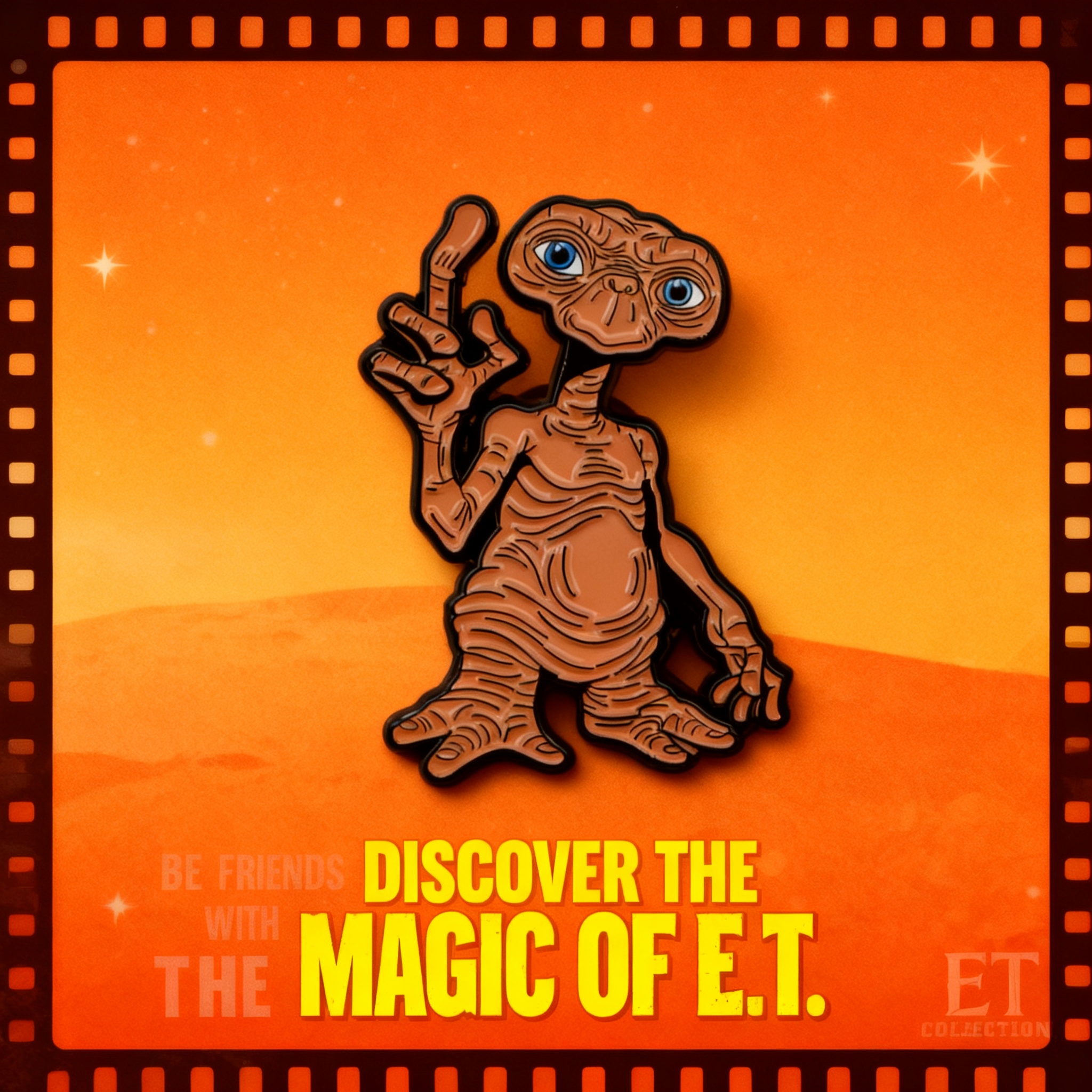 Vintage Collectible Item - Vintage Funny Alien Enamel Cartoon Badge