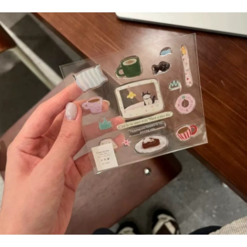 Cute Black Cat Clock Sticker S - Camera Leather Case recensie en prijs