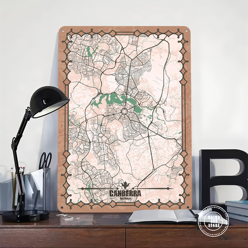 Canberra City Map Tinplate Pos - Canberra Vintage & Collectible Centre Reviews recensie en prijs