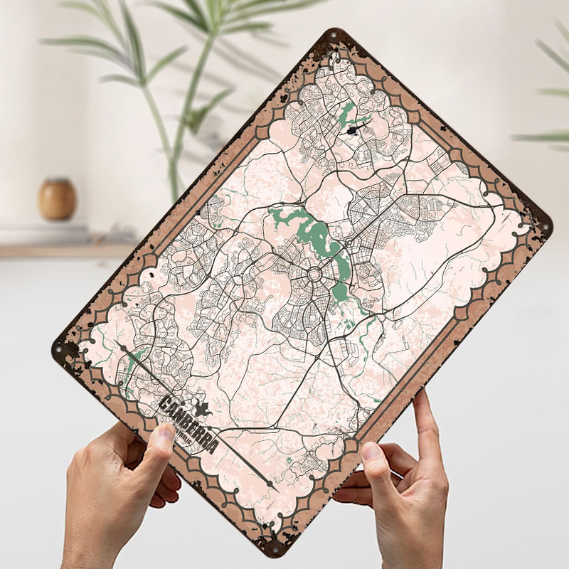 Canberra City Map Tinplate Pos - Canberra Vintage & Collectible Centre Reviews recensie en prijs