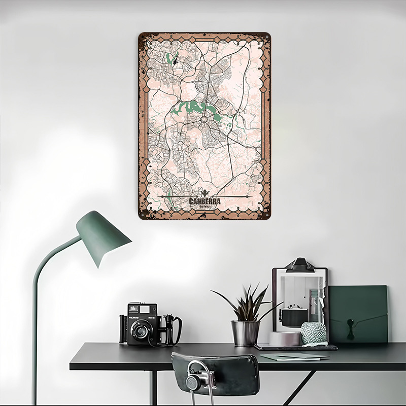 Canberra City Map Tinplate Pos - Canberra Vintage & Collectible Centre Reviews recensie en prijs