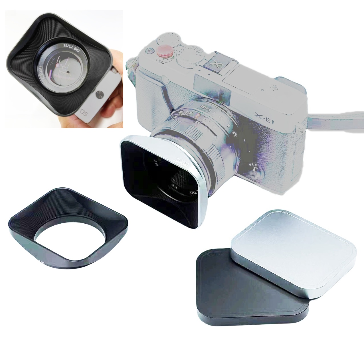 Camera Vintage Style Metal Squ - Lens Cap Vintage recensie en prijs