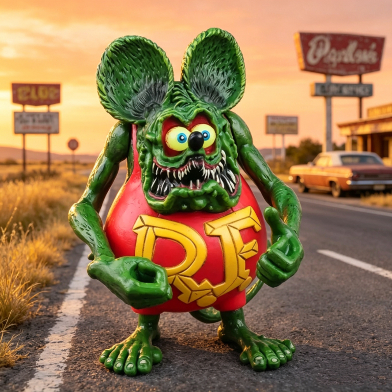 Green Rat Fink PVC Action Figu - Vintage Collectible Dolls recensie en prijs