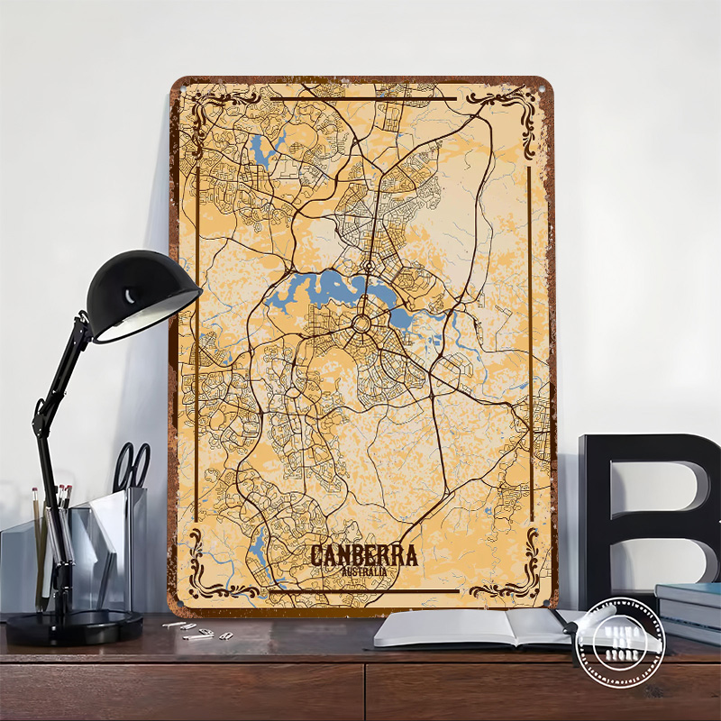 Canberra City Map Tinplate Pos - Canberra Vintage & Collectible Centre Reviews recensie en prijs