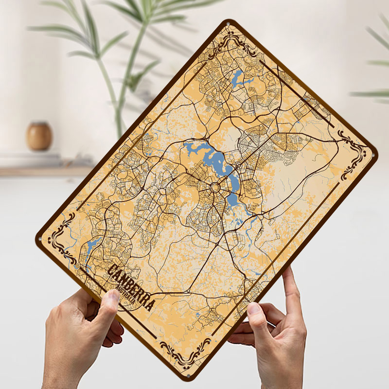 Canberra City Map Tinplate Pos - Canberra Vintage & Collectible Centre Reviews recensie en prijs