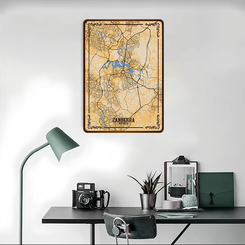 Canberra City Map Tinplate Pos - Canberra Vintage & Collectible Centre Reviews recensie en prijs