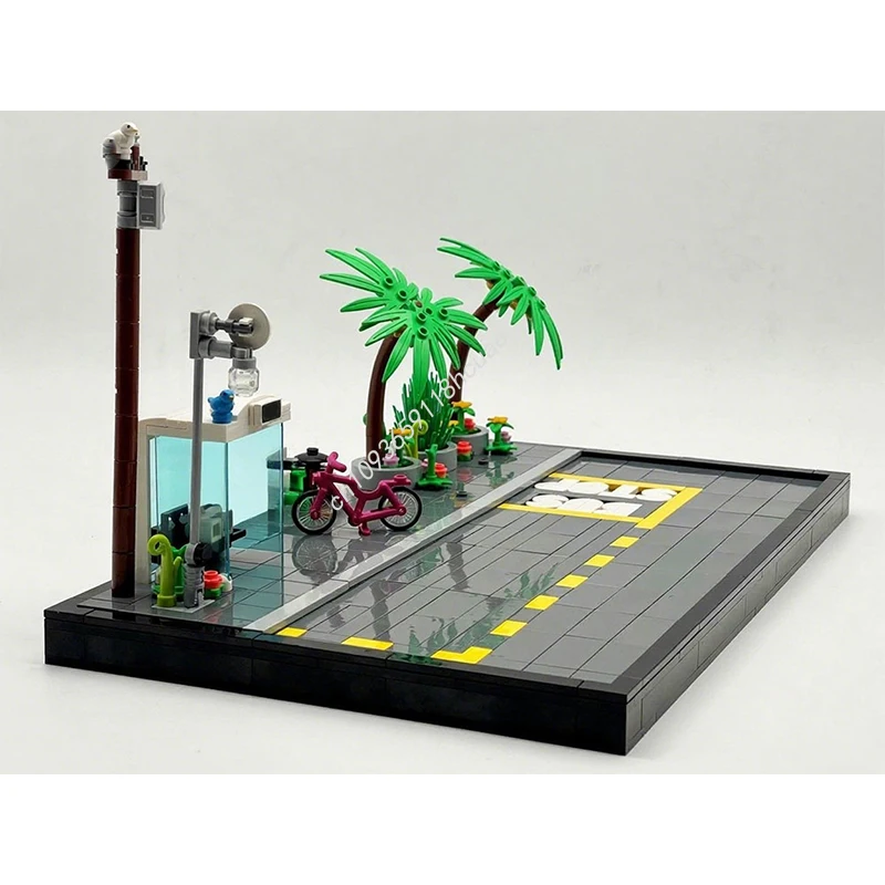527pcs MOC Bus Stop Diorama Ci - Vintage Toys Collector recensie en prijs