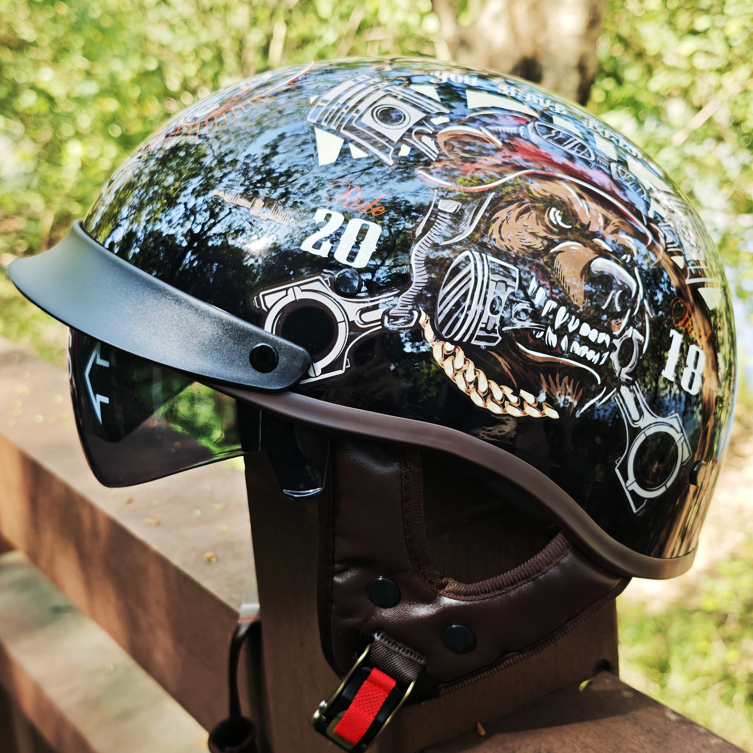 Retro Motorcycle Helmets for M - Lens Cap Vintage recensie en prijs