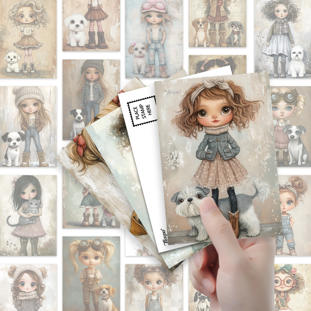 32pcs Vintage Cute Doll Postca - Vintage Collectible Dolls recensie en prijs