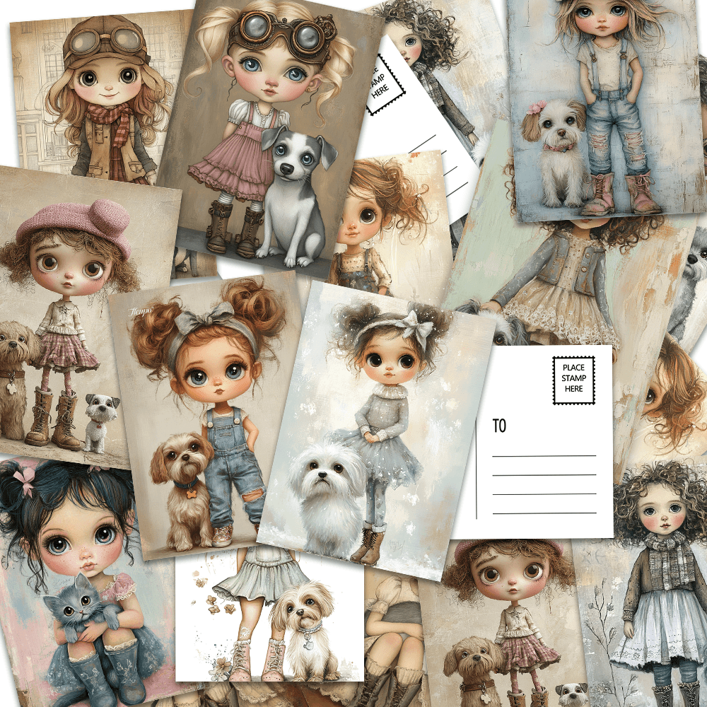 32pcs Vintage Cute Doll Postca - Vintage Collectible Dolls recensie en prijs